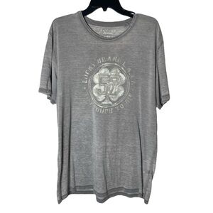 Lucky Brand Venice Burnout Gray Short Sleeve T-Shirt Men’s Large Casual Soft